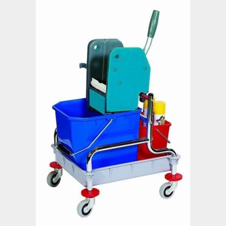 Carro limpieza mod-410 1 cubo 25L. 1 cubo 6L prensa inox