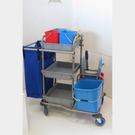 Carro limpieza mod-560 2 cubos 25L. 4 cubos 6L. prensa y bolsa