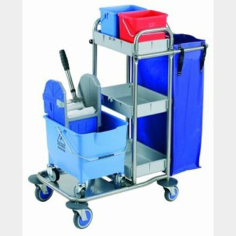 Carro limpieza mod-575/730 1 cubo 25L. ruedas 2 cubos 6L bolsa