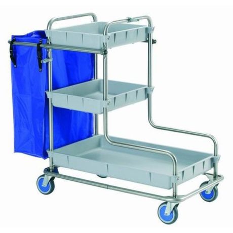 Carro multiusos mod-50 chasis 3 bandejas, 1 bolsa plastificada