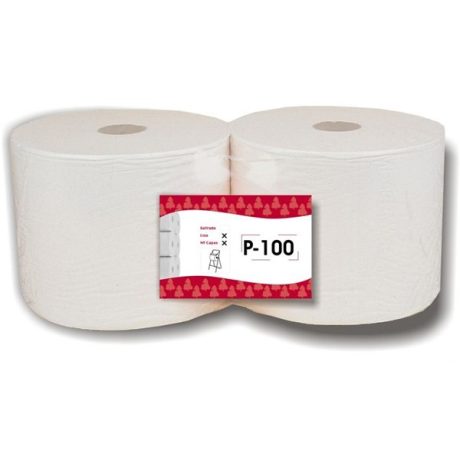 Papel industrial JP virgen, 2 capas, 450m 23.2cm